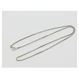 .925 Sterling Silver Box Chain Link Necklace