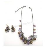 Beaded Colorful Matching Necklace & Earring Set