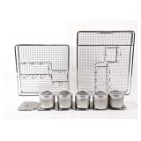 Chrome Server Flatware Tray 's /Caddy & Spice Jars