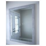 Textured Gray - Silver Wood Like Wall Mirror