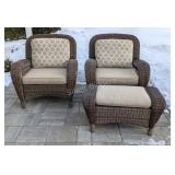 Hampton Bay Beacon Wicker Chairs & Ottoman Sets