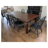 Classic Canadian Farmhouse Dining Set w 6 Chairs