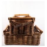 IKEA Rattan Double Handle Storage Baskets