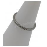 BIRKS, Platinum Embossed Band Ring