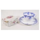 Shelley Bone China Tea Cup w Trinket Box