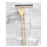 Traditional Straw Broom & Wide Push Broom -24'