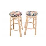 Mid-Century Boho-Chic Bar Stools (2-2)