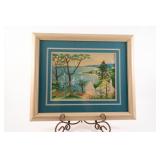 Original Signed Costal Sailboat Artwork