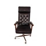 Mid-Century H. Krug Executive Black Leather Chair