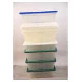 Assortment of Clear Plastic Storage Totes