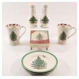 Spode Christmas Tree Cups, Coasters, S&P Shakers,