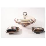 Silverplate Casserole Dish w Butter Dishes