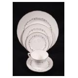 Royal Worcester England, Silver Chantilly 30PC Set