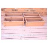 Set of Four Wooden Window Boxes