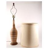 Mid-Century Danish Style Ceramic Lamp w Drum Shade