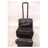 Black Mixed Softside Carry-On Luggage & Case