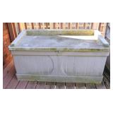 Suncast Resin Deck Box with a Seat.