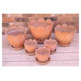 Tulip Terra Cotta Planters  w Saucers,Canada
