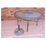 VTG Cast Aluminum Round Patio Dining Table