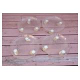 Clear Plant Stands w Castor Wheels - Set of Four