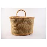 Hand Woven Seagrass Market Basket Tote Bag,