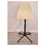 Mid-Century Drafting Stool w a Fiberglass Shell