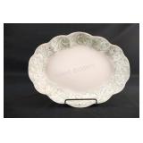Antique Oval Semi-Porcelain Serving Platter