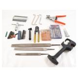 Knife Sharpener, Wire Strippers, Files, Bits ++