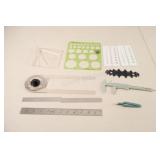 Assortment of Layout Templates and Calipers