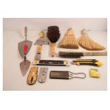 Trowels, Scrappers. Level, Knife, Brooms ++
