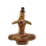 VTG Carved Southeast Asian Gilt Bronze Statue
