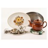 Retro Kitchenware Aesthetic, Tea Pot,Condiment Set