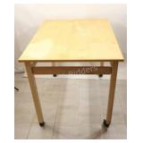 Light Finished Natural Wood Workstation Table