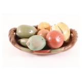 Mexican Hand Made Decorative Terracotta Fruit Set