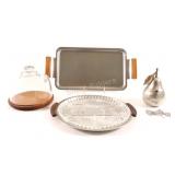 VTG Mid-Century Modern Chrome & Glass Serveware