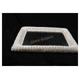 Pier 1 White Wicker Wall Mirror