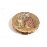 1940s Gold Tone Stratton Victorian Theme Compact
