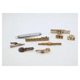 Vintage Men's Tie Clips & Cufflink Set