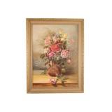 Sybil Hancock, Signed Floral Bouquet Oil Artwork