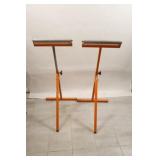 Set of 2 Adjustable Roller Stands