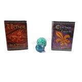 Jack Whyte Books w Hand Blown Witch Balls