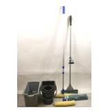 Assortment of Mops, Pails & Window Cleaners