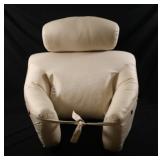 Beige Cotton Bed Lounge Reading Pillow