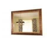 Large, Rectangular Ornate Antique Wall Mirror