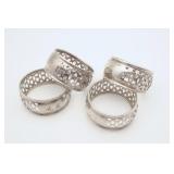 Birks Sterling Silver Monogrammed Napkin Rings