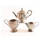 Antique Silverplate 'Sheffield' Tea Service Set