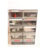 10 Drawer Hardware Storage Unit with Contents