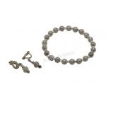 Sterling Silver Filigree Bracelet & Earring Set