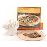 Pizza Craft Baking Stone, Bakers Hat, Utensils