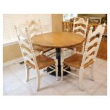 French Country Dining Set w Bistro Cast Iron Table